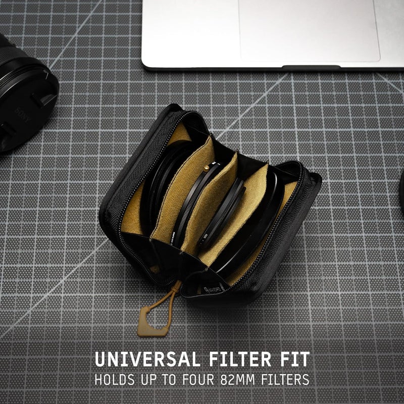 WANDRD Lens Filter Case - Store 4 Filters in Your Camera Backpack or Camera Case, Protect Photography Accessories from Scratches, Dust & Impact (Dallol Yellow) - Image 4